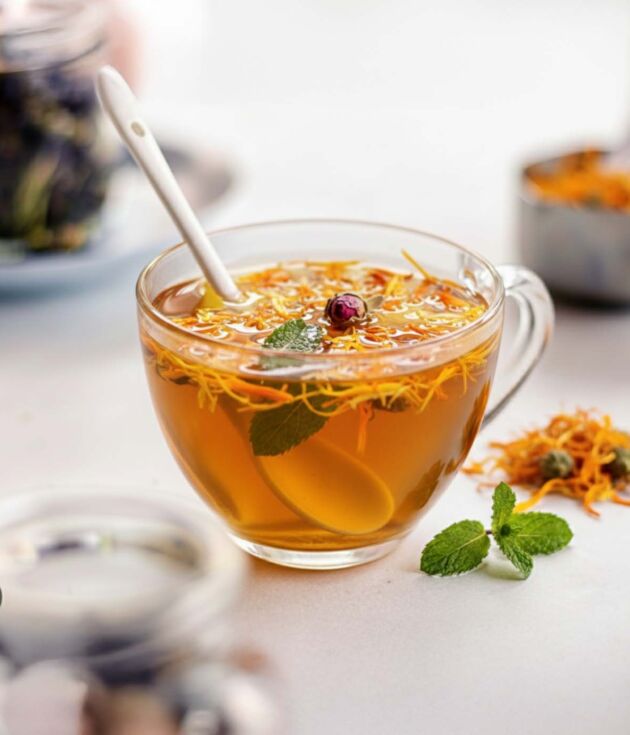 Premium Marigold & Calendula Tea 001 - 100% Natural Herbal Infusion (4-6 oz)