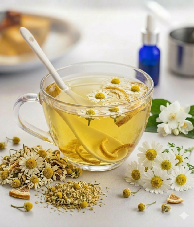 Premium Citrus Chamomile Tea - 100% Natural Soothing & Refreshing Blend (4-6 oz)